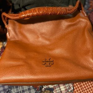 Tory Burch braided strap hobo like new.